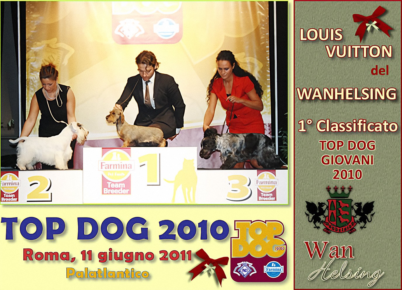 Pagina d’archivio: LouisVuitton del Wanhelsing prima sul podio del Top Dog Giovani 2010 alla finale di Roma